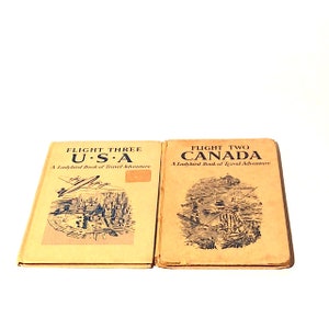 Vintage 1960s Ladybird Travel Books/Set of 2/USA and Canada/Great Clip Art Graphics/Lovely Gift
