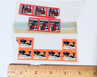 Vintage 1930s American Lung Association Christmas Seals Stamps/Beautiful Depression Era/Set of 12