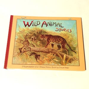 Vintage &quot;Wild Animal Stories&quot; Victorian Children&#39;s Pop-Up Animal Book/Reproduction 1980s Edition/Perfect Unique Gift/Ernest Nister