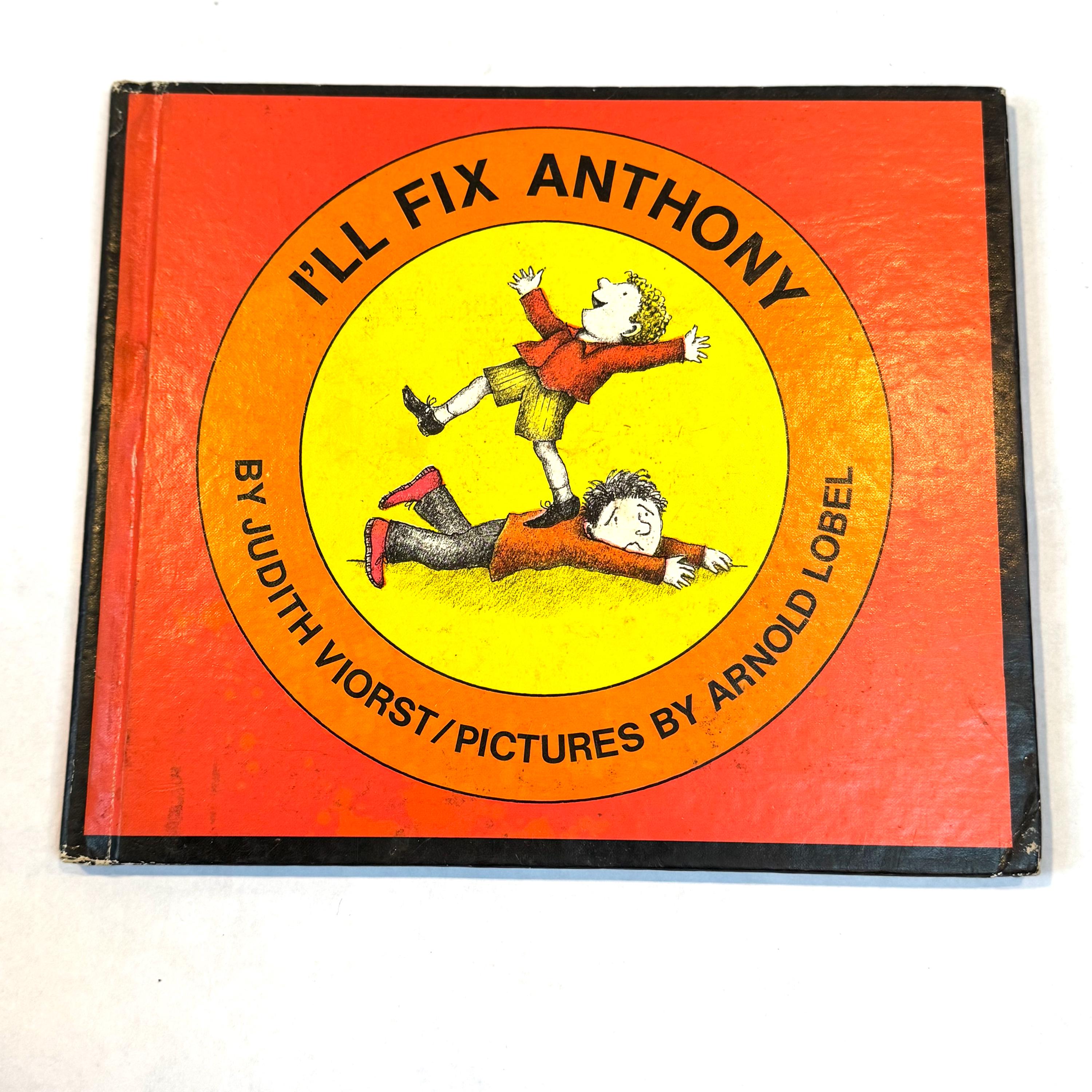 Vintage 1960s I'll Fix Anthony by Judith Viorst/illustrations by