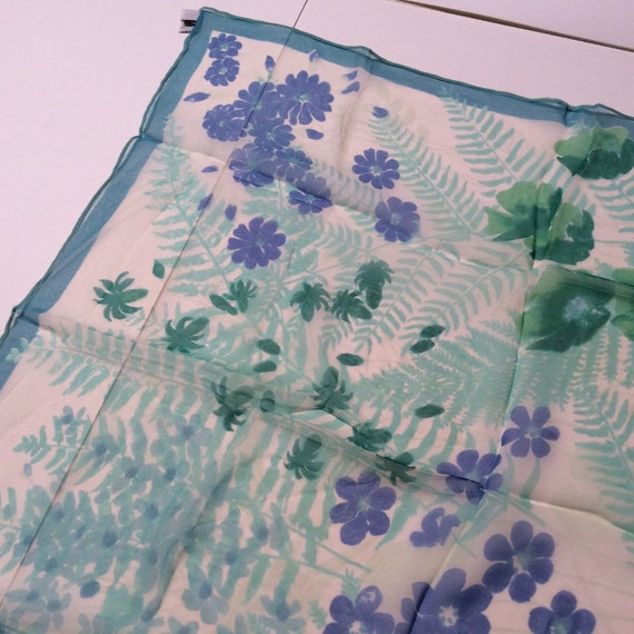 Vintage 1960s Vera Neumann Ladybug Sheer Silk Ble… - image 2