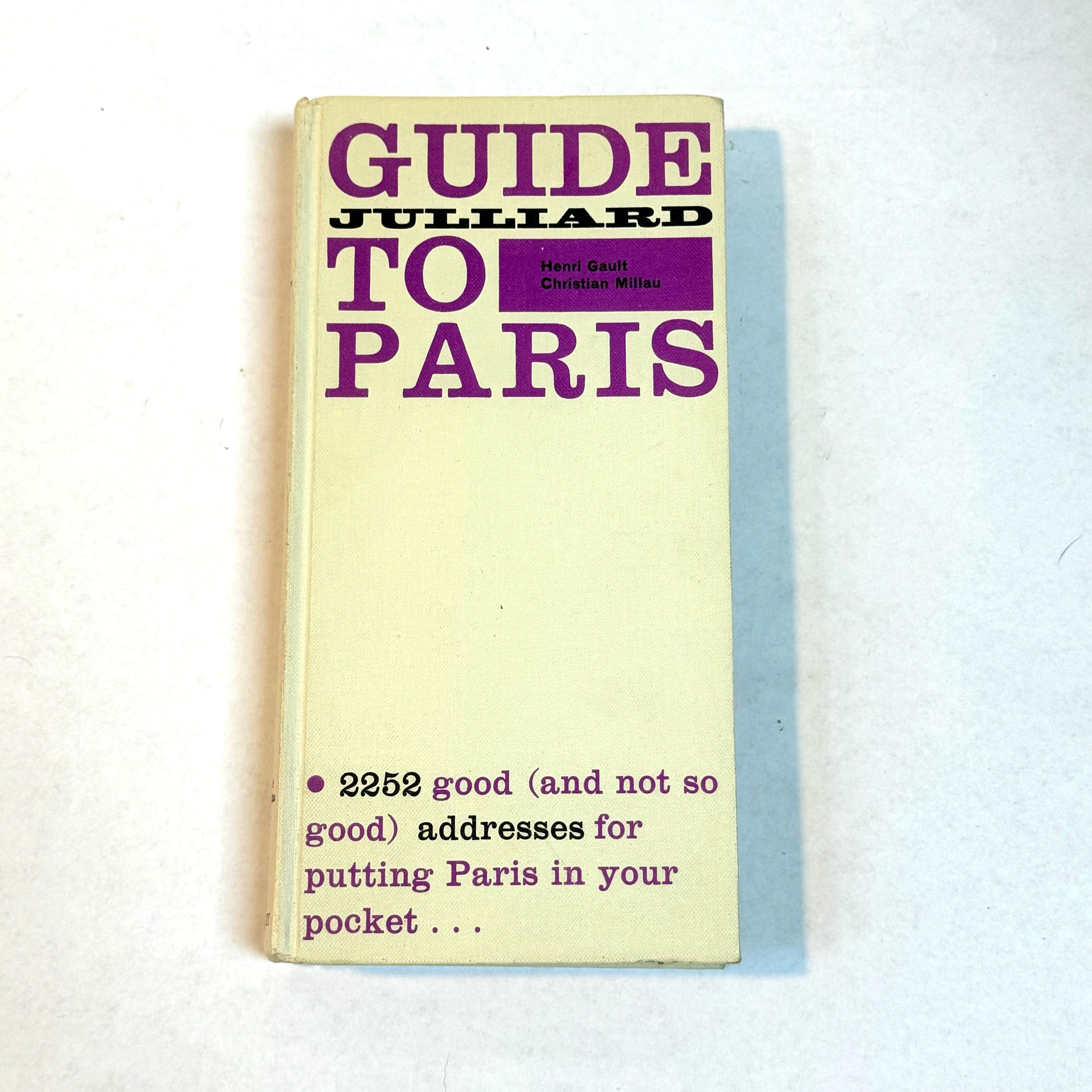 Vintage 1960s Juillard Guide to Paris/vintage Prais Travel Guide