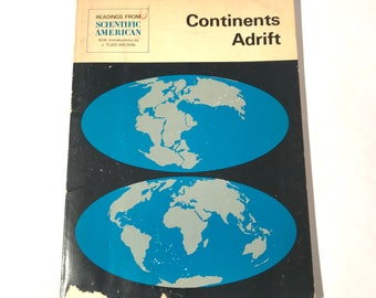 Vintage 1970s "Continents Adrift" Geology Tectonic Plates Earth Science Scientific American School Source Book/Homeschool Classic/Geology
