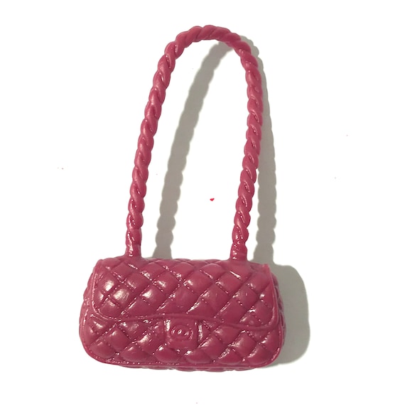 Vintage Cm Fashion Doll Designer Miniature Handbag/maroon