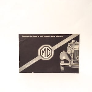 Vintage 1950s MG Midget Sports Car Accessories Pamphlet, Mint