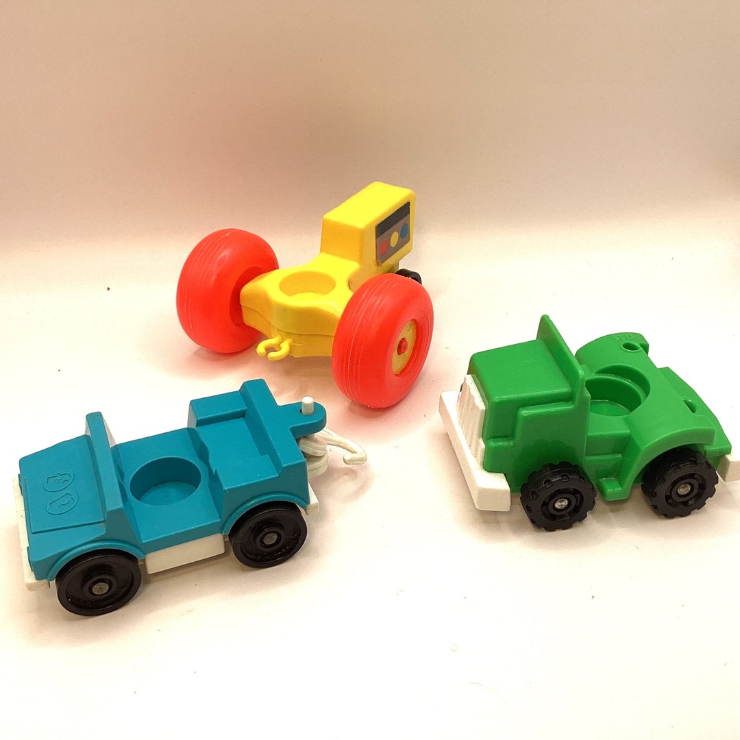 Vintage 1970s Choice of 3 Fisher Price Little People Farm Tractor/blue ...