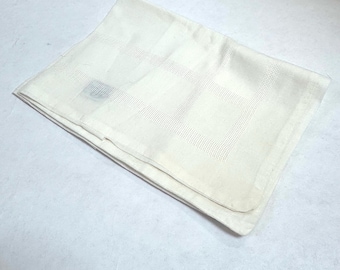 Vintage 1980s Super Soft White All Cotton Custom Made in Ireland Needlepoint Christening Small Pillowcase by RN