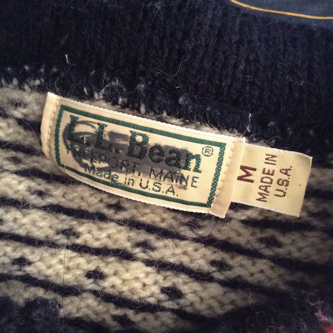 Vintage 1980s LL Bean Made in USA White Nordic Style Preppy | Etsy
