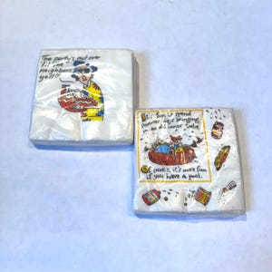 Vintage 1990s Funny Maxine and Shoebox Greetings Hallmark Napkins "The Party's Not Over Till the Neighbors Yell" Cocktail Napkins/Choose!