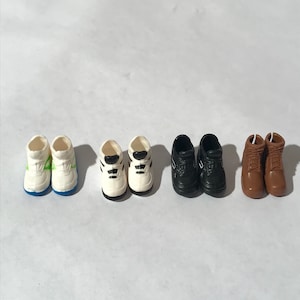 Vintage 1990s 11.5&quot;/30 cm Fashion Doll 1:6 Scale Miniature High Top Sneakers/Soccer Cleats/Hiking Boots/Sporty and Special