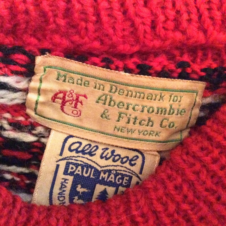 Vintage 1960s Paul Mage Abercrombie and Fitch Mint Red Black | Etsy