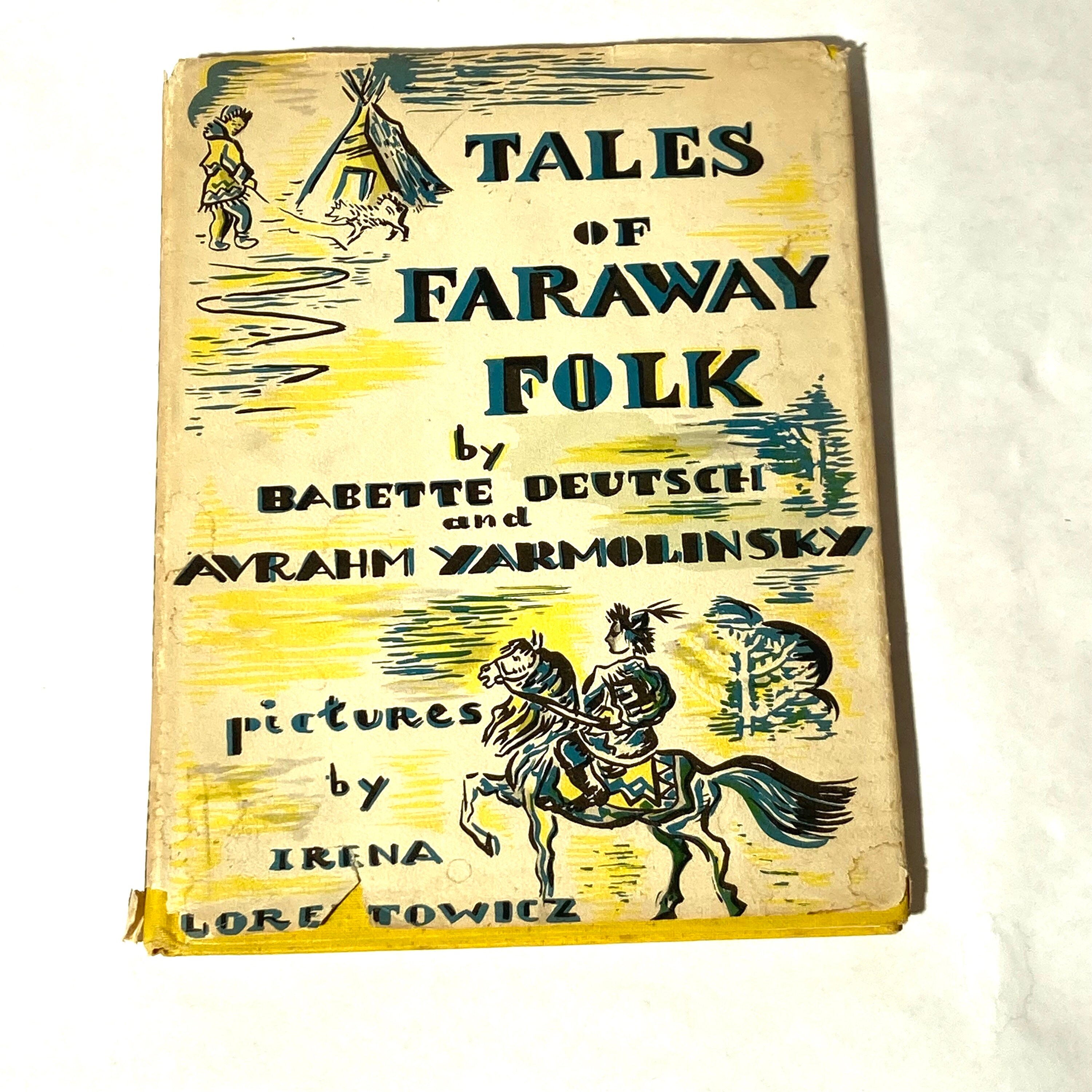 Vintage 1950s MCM "Tales of Faraway Folk" Children's Collectible Book Folk Tales Asia/Caucasus/Russia/Pale/Eastern Europe/Clip Art/Classic