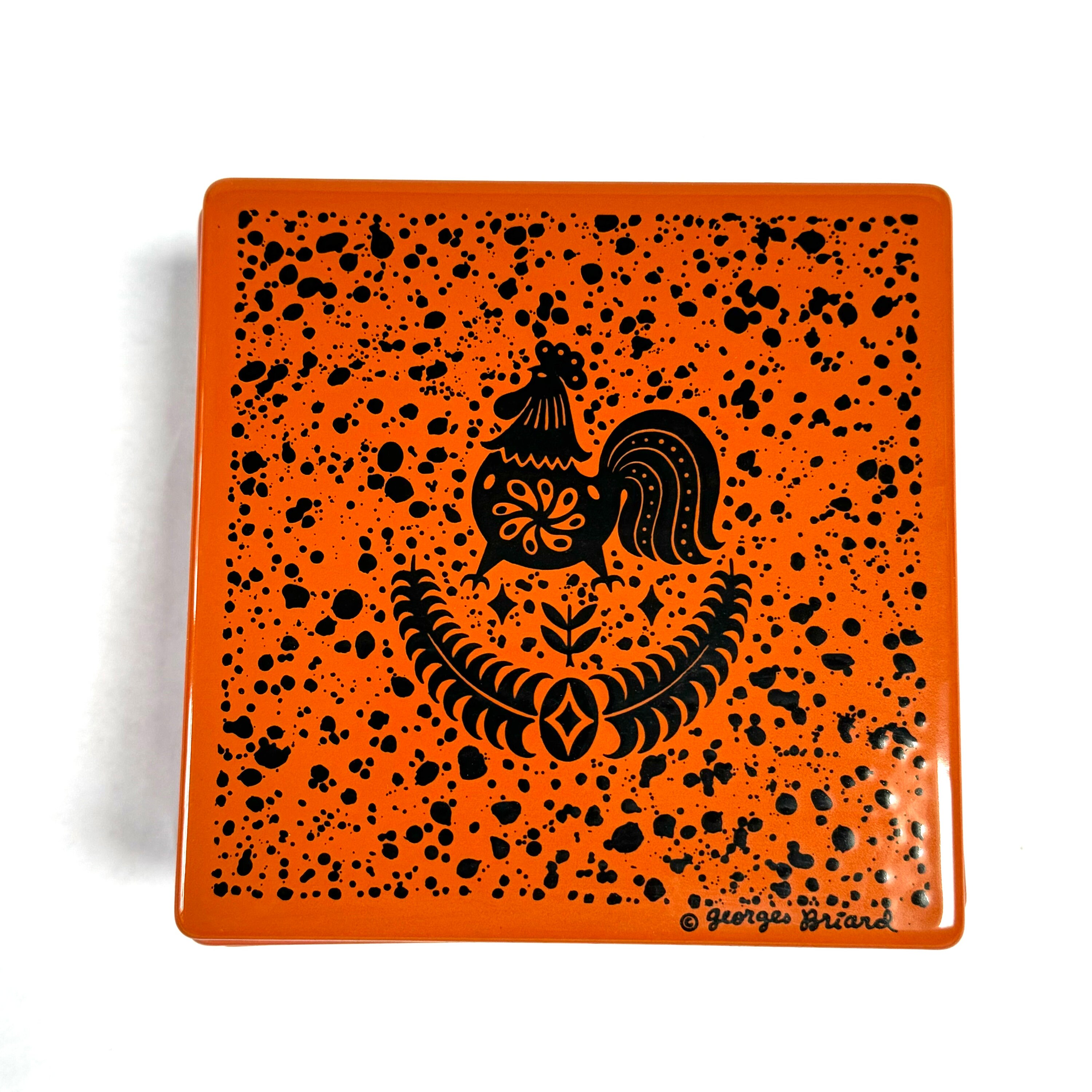 Vintage 1960s Mid Century Georges Briard 4.5 Inch Metal Tiles/12