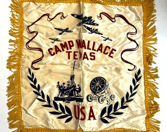 Vintage World War 2 1940s US Army Air Forces Souvenir Pillow