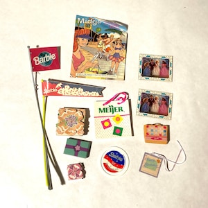 Vintage 1980s/1990s  Lot of 12  22.5&quot;/30 cm fashion  Doll Collection of Cardboard  Accessories/Astronaut/President/Bridal/Gift Box