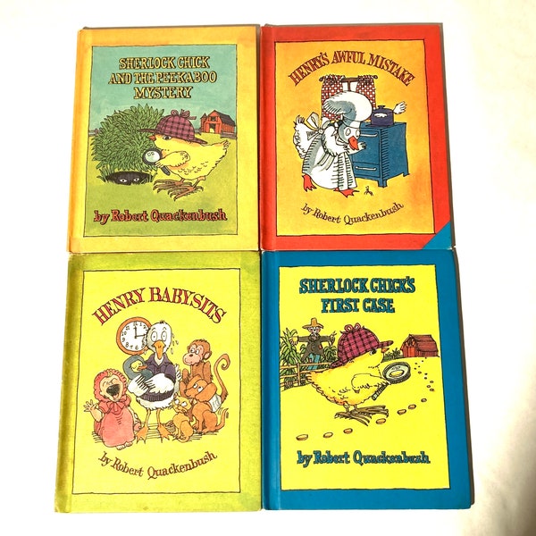 Vintage 1980s Selection of Robert Quackenbush Children Books/Henry and Sherlock Chic/Choose from 4/Such Delights on the Page/Gift Me Pls