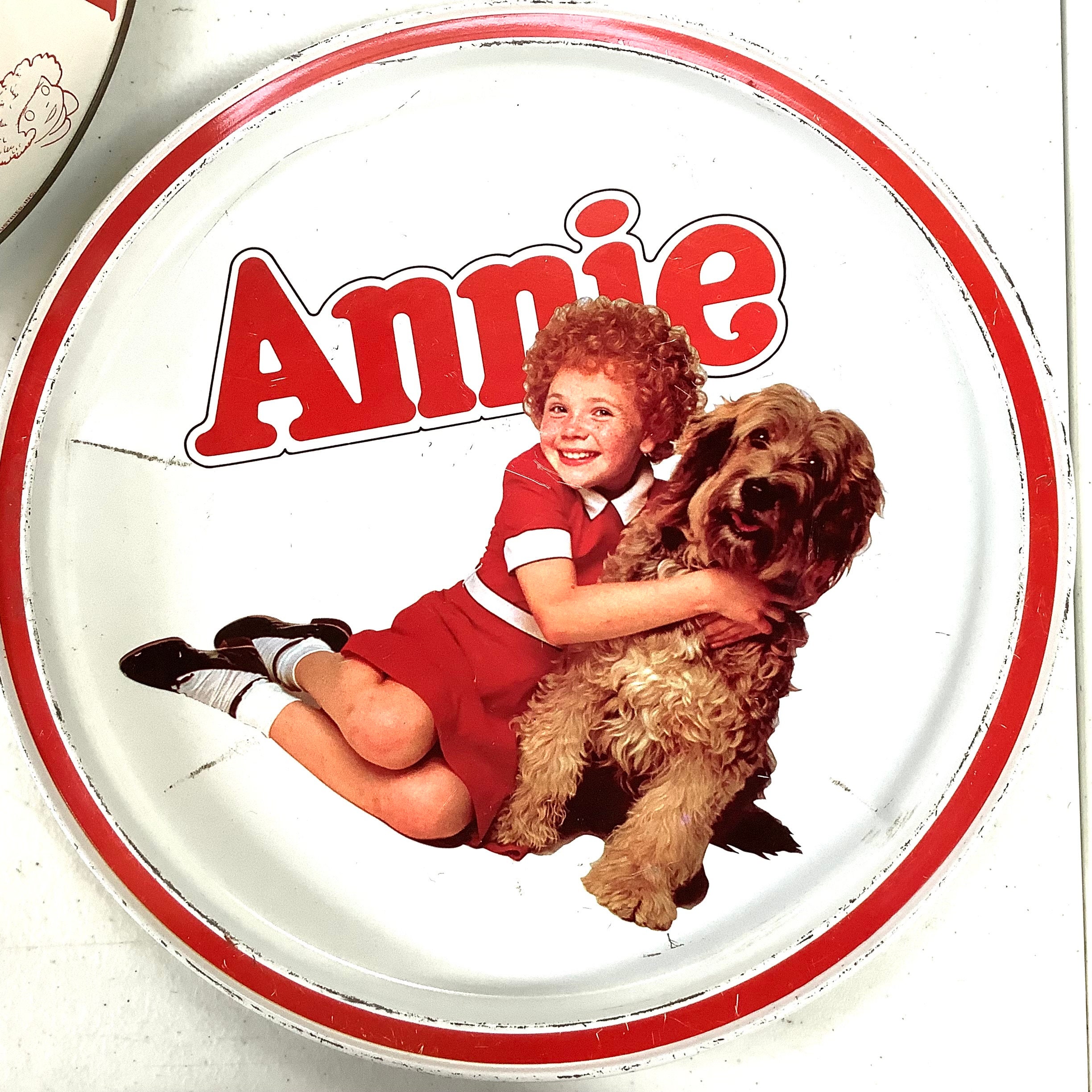 Vintage 1980s Original Annie the Musical Metal Cookie Tin With