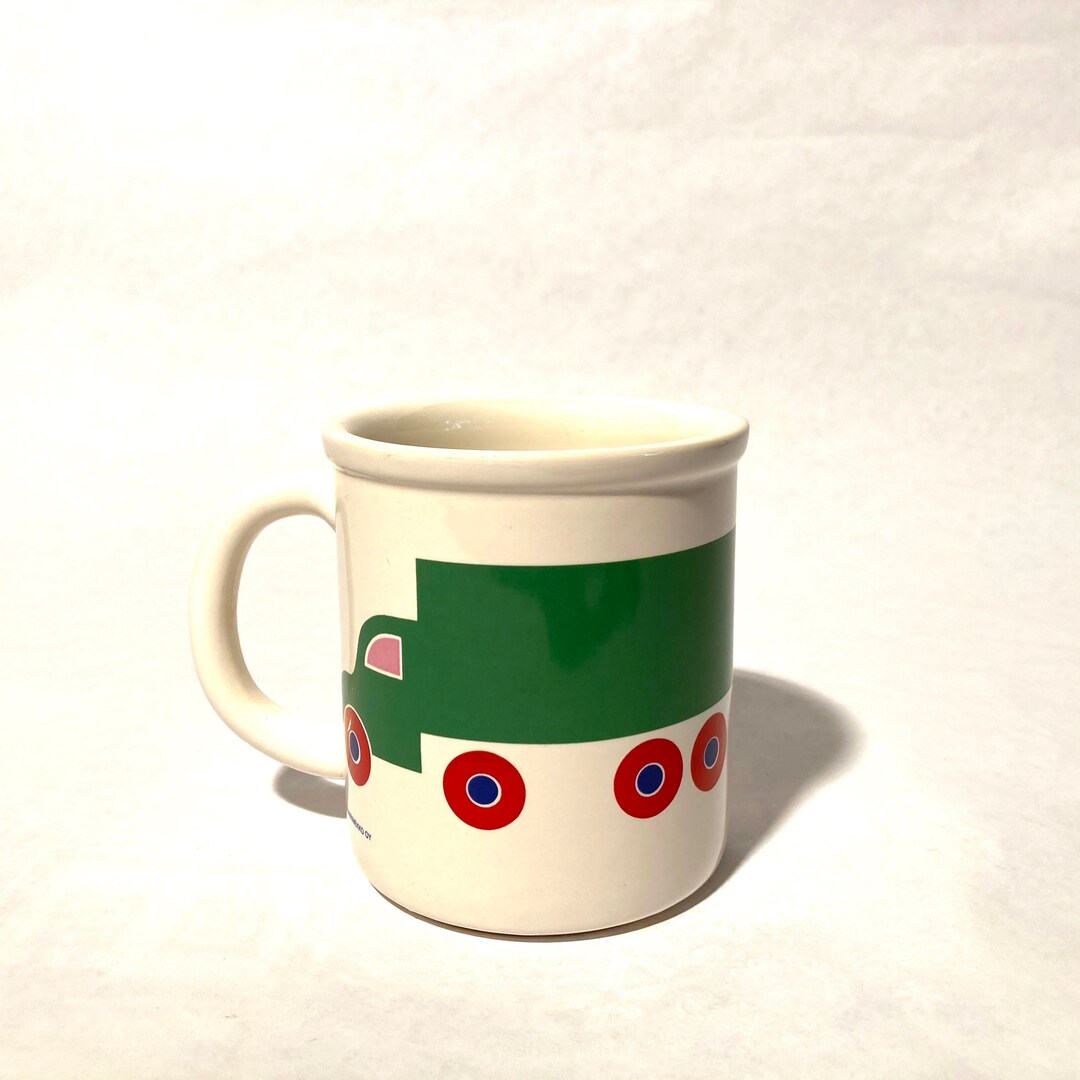 Vintage 1980s HTF Marimekko Bo Boo Green Truck Mug/classic Modern