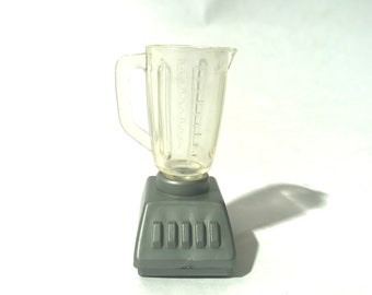 Vintage 1990s 11.5"/30 cm Fashion Doll 1:6 Scale Gray Blender Smoothie Maker Food Processor Miniature Kitchen Appliance/Separates in Two