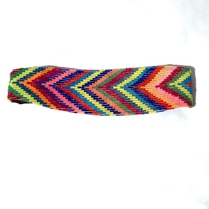 Vintage 1990s Multi-Colored Ethnic Boho Made in Guatemala Rainbow Cummerbund/Belt/Hippie Love/Soft and Sweet/Bright and Happy to See You