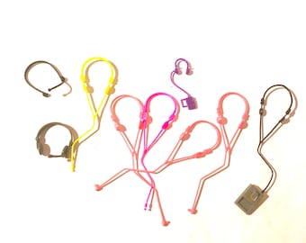Vintage 1990s 11.5"/30cm Fashion Doll 1:6 Miniature Big Selection of portable radio/disk player headsets/Bluetooth/ Headset Miniatures
