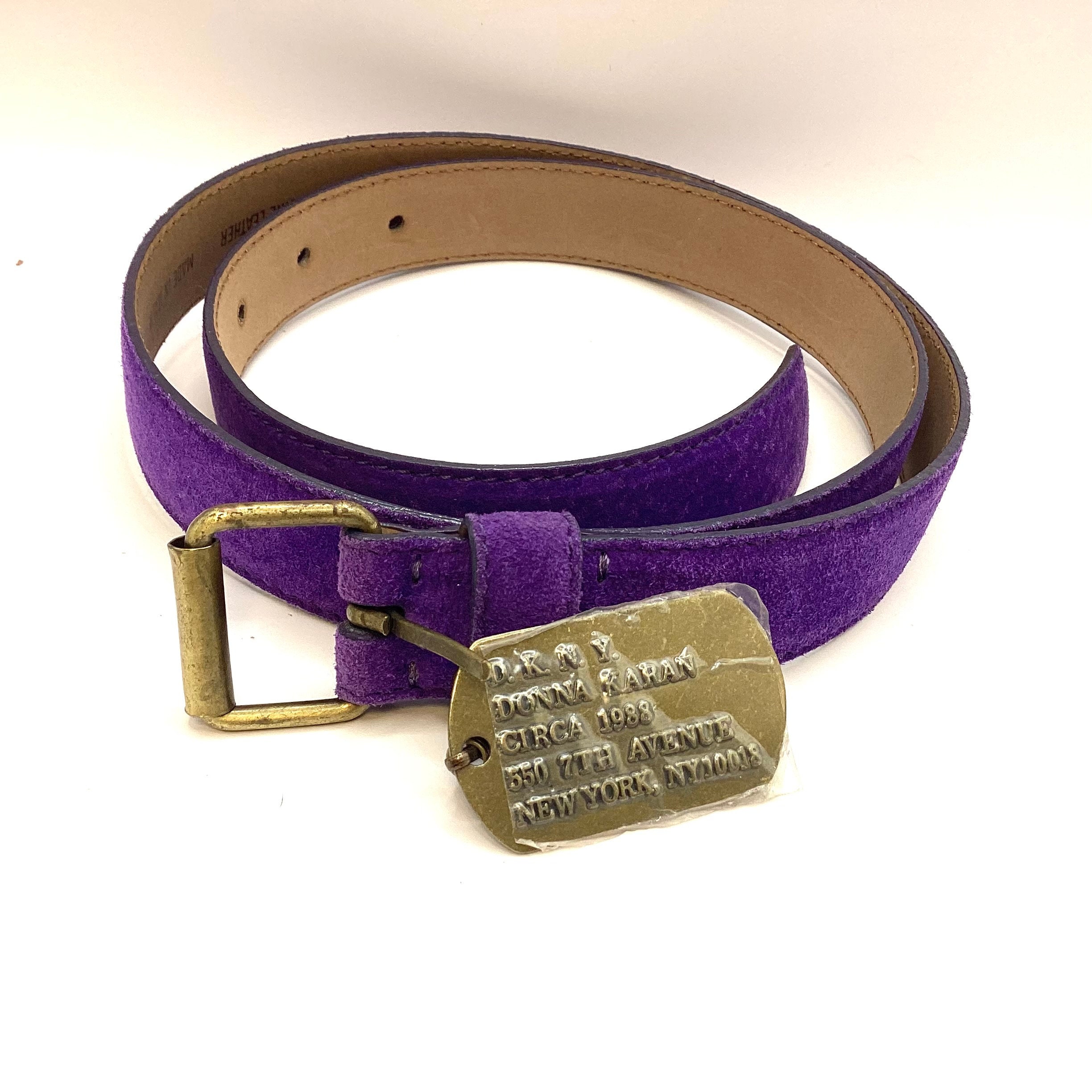 Italian Suede Purple Belt - Etsy display picture 1