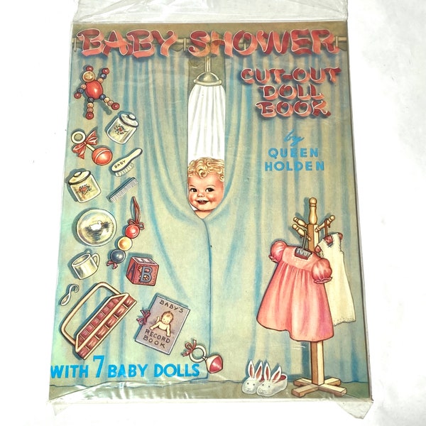 Vintage 1920s NEW UNCUT Reprint-Queen Holden "Baby Shower Cut Out Doll" Paper Doll Collectible 1985 Merrimeck Reproduction/Uncut/UNOPENED