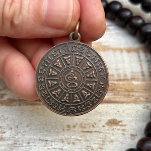Thai Buddha Amulet Pendant / Buddha Charm Pendant / Buddhist Talisman / Buddhist Amulet Pendant / Gift for Yogi / Thailand Amulet /