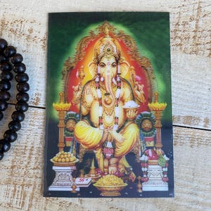Ganesh Hologram Print // Ganesh Art // Hologram Ganesh // Ganesha Print // Ganesh Image // Ganesha Postcard // Ganesha Wall Print // Ganesh