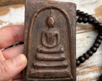 Rare and Rustic Thai Buddha Amulet, Meditating Buddha Amulet, Buddhist Amulet, Buddhist Talisman, Gift for Yogi, Buddha Charm, Good Luck