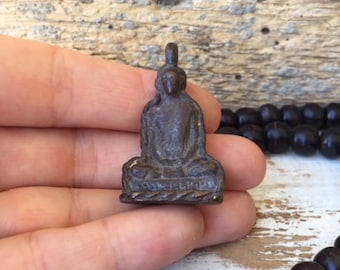 Thai Buddha Amulet Pendant // Thailand Amulet // Gift for Yogi // Buddhist Amulet // Meditating Buddha Pendant // Buddha Charm Pendant