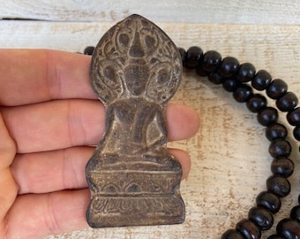 Rustic Thai Buddha Amulet  // Thailand Amulet // Buddha Amulet  // Buddhist Amulet // Buddha Image //  Buddhist Talisman // Gift for Yogi