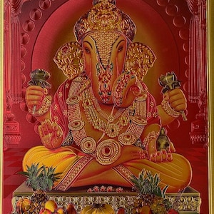 Ganesh Wall Art // Ganesha Art // Ganesh Print // Ganesh Image // Ganesh Poster // Lord Ganesha // Spiritual Decor // Devotional Art image 5