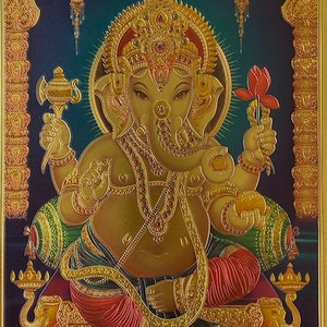 Ganesh Wall Art // Ganesha Art // Ganesh Print // Ganesh Image // Ganesh Poster // Lord Ganesha // Spiritual Decor // Devotional Art image 6