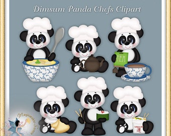 Cooking Clipart, Dimsum Panda