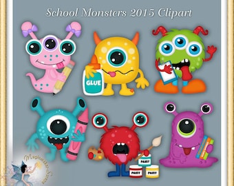 Schulmonster Clipart 2015