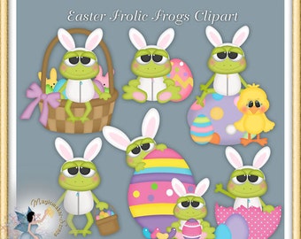 Easter Clipart, Bunny Frog