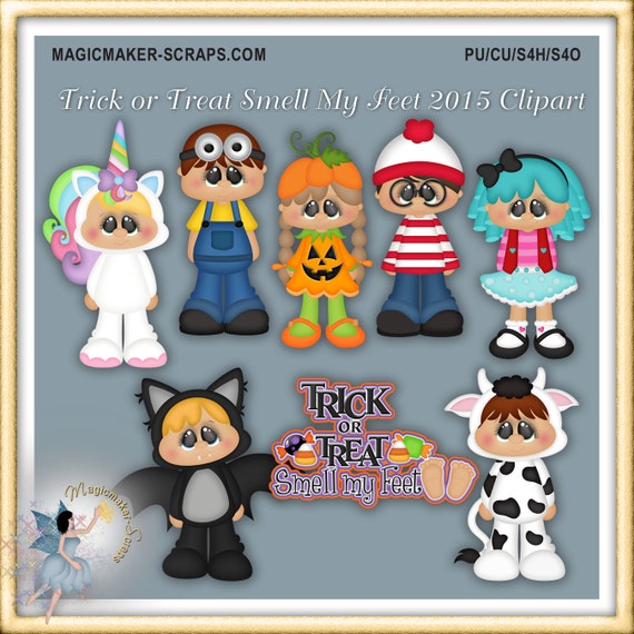 Halloween Clipart Trick Or Treat Smell My Feet Clipart 2015 Etsy