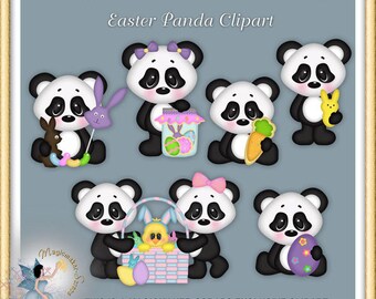 Easter Panda Clipart
