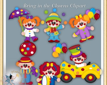 Bring in the Clowns Clipart, birthday, Circus