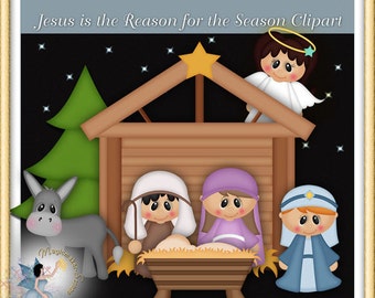 Christmas Clipart, Nativity, Jesus is the Reason for the Season