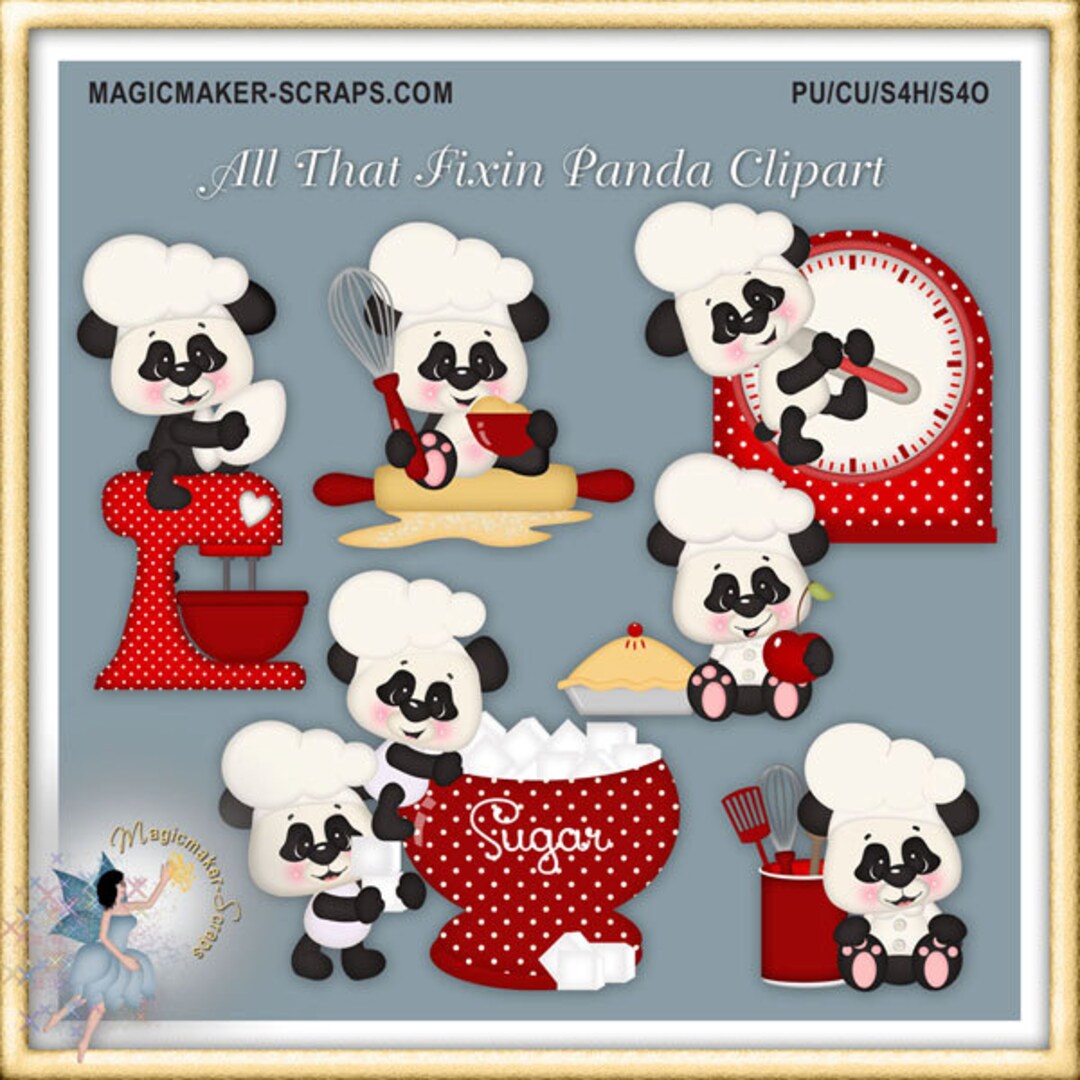 caterers clip art | clipart panda - free clipart... Cooking Clipart Chef Baking Panda - Etsy