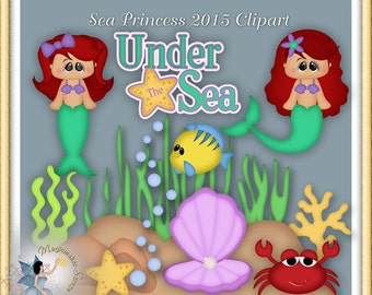 Mermaid Clipart, Sea Princess