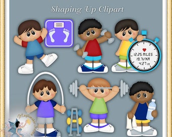 Exercise Clipart, Shaping Up