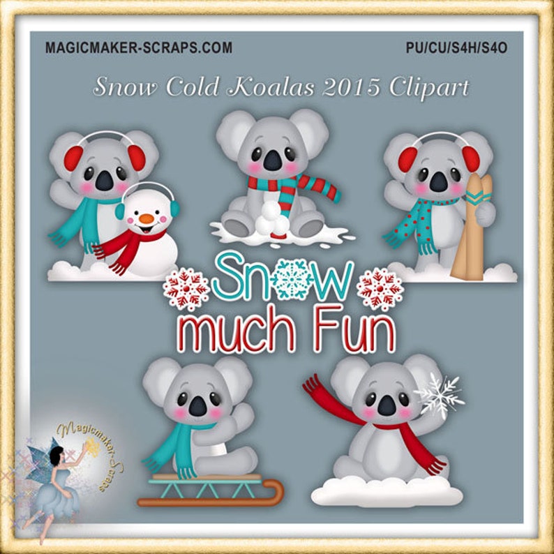 Winter Clipart Snow Cold Koala 2015