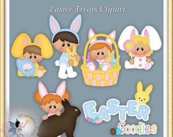Easter Treats Clipart, Goodies and Bunny Kids