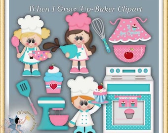 Cupcake Baker Clipart, Wenn ich aufwachsen