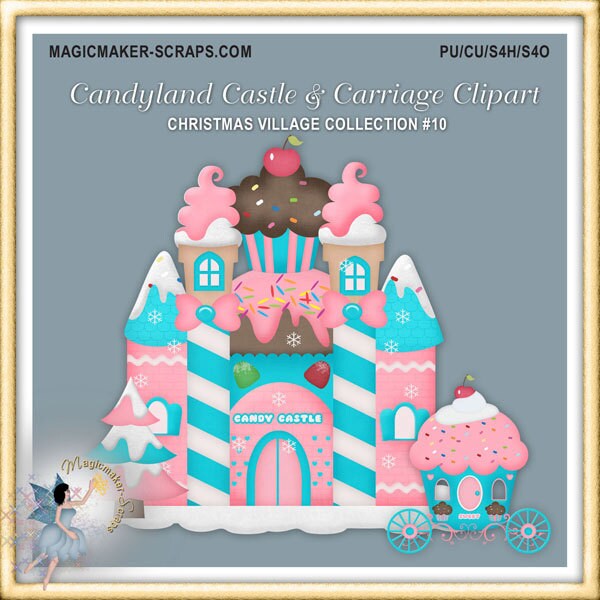 Fairytale Clipart Candyland Castle Birthday Party - Etsy