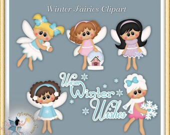 Winter Fairies Clipart