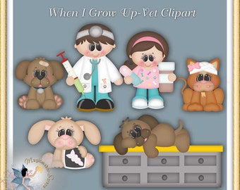 Veterinarian Clipart, Pets, When I Grow Up